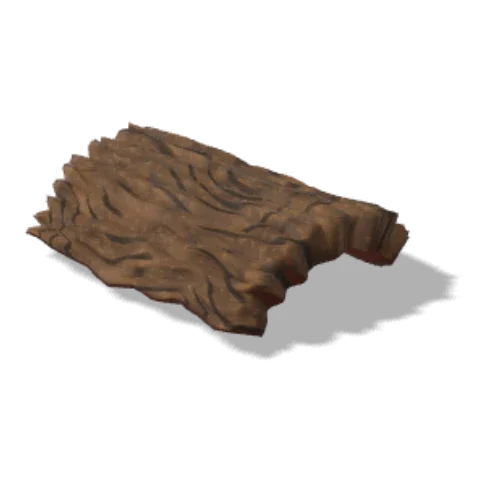 Cork bark as drawn in the simulator