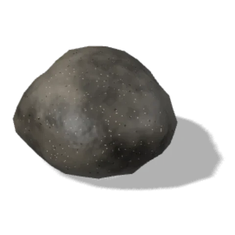 Round boulder as drawn in the simulator