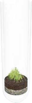 The Test tube moss terrarium in the simulator